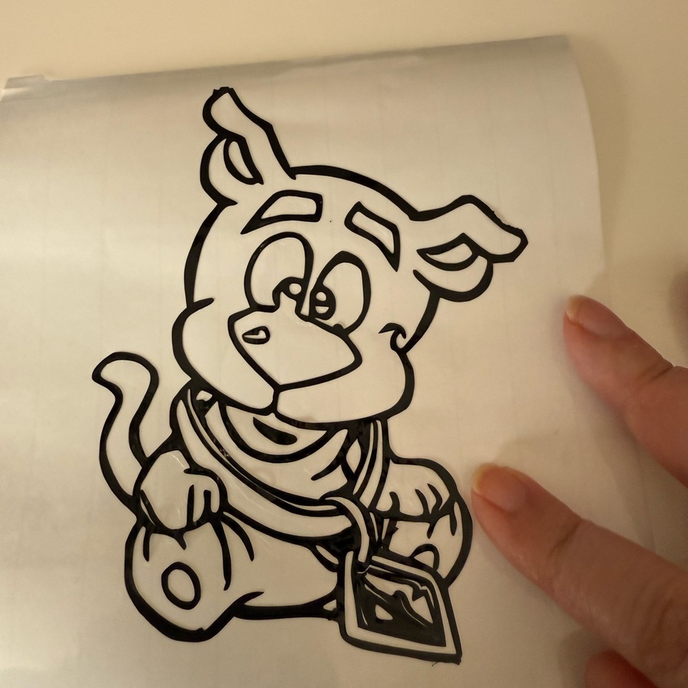 Adorable Black Dog Decal looks like Scrappy